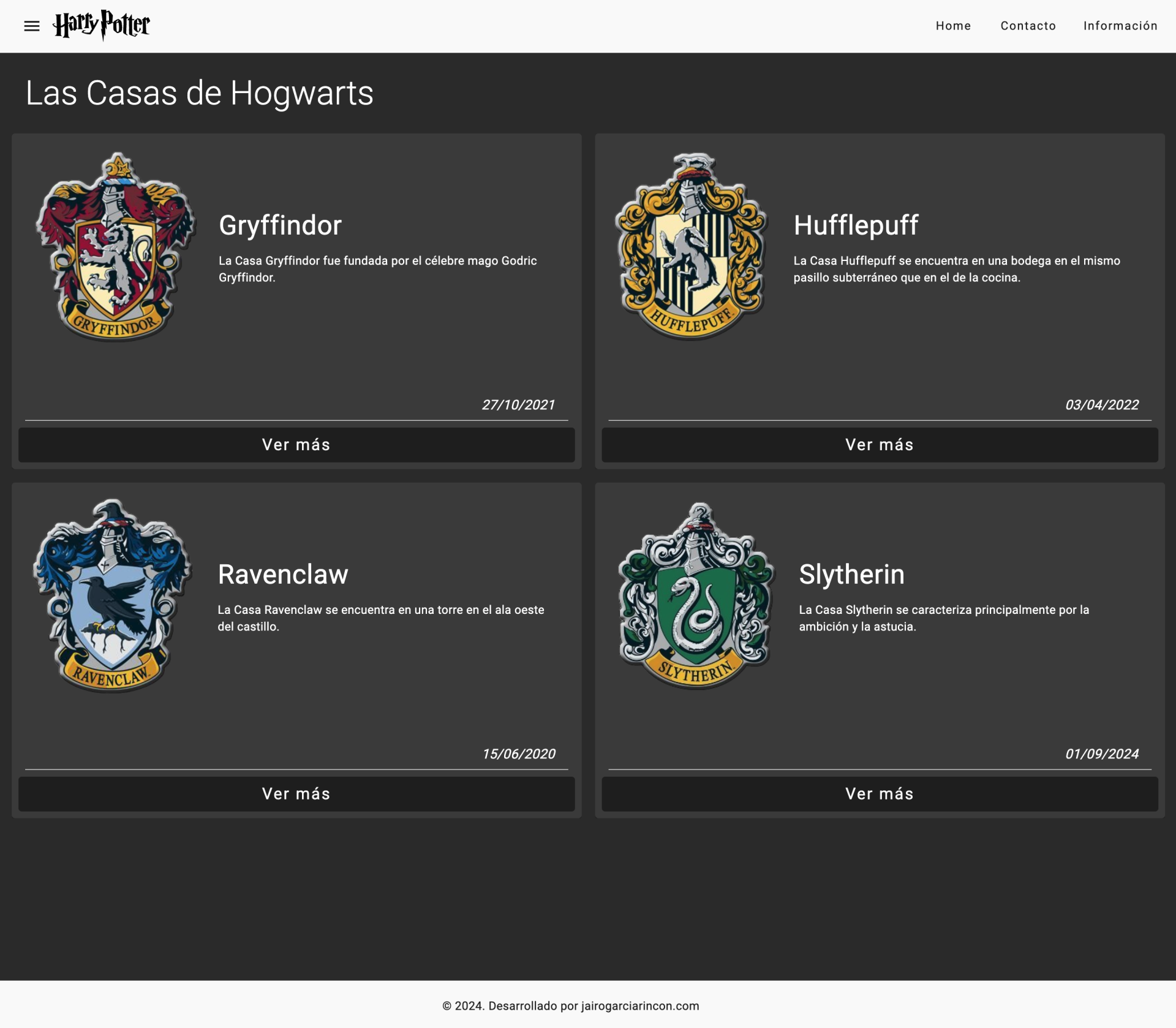 14 Página principal escritorio - Modo oscuro